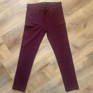 NWT Womens Liverpool Legging Stretch Jeans Jegging  Port Wine/Black Size 6/28